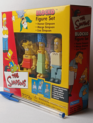 Simpsons Set 2002 Blocko Playmates Homer Marge Lisa Simpson