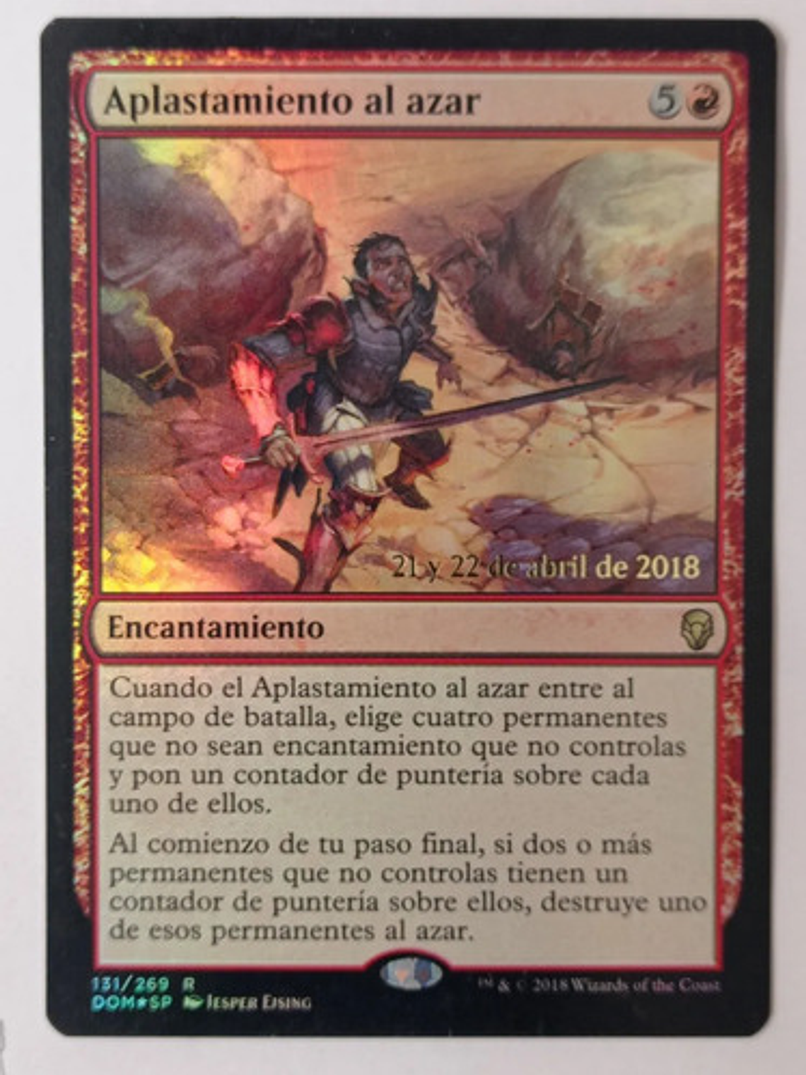 Carta Magic Aplastamiento Al Azar (foil) [promo] Mtg 1