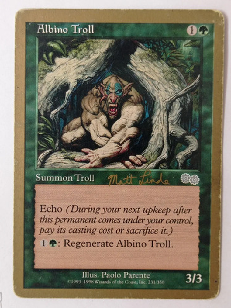 Carta Magic Albino Troll [wcd1999] Mtg 1
