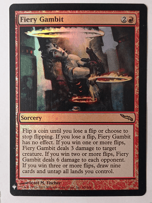 Carta Magic Fiery Gambit (foil) [mirrodin] Mtg