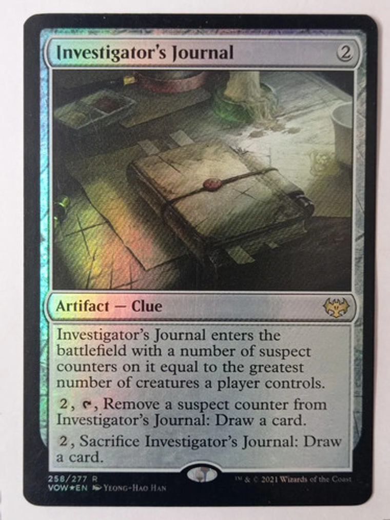 Carta Magic Investigator's Journal (foil) [innistrad] Mtg 1