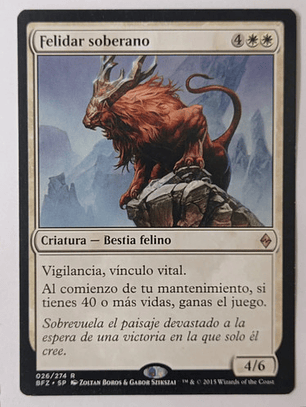 Carta Magic Felidar Soberano [zendikar] Mtg
