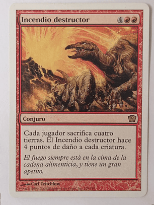 Carta Magic Incendio Destructor [9na] Mtg