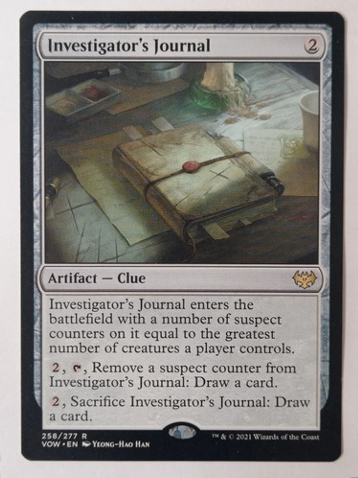 Carta Magic Investigator's Journal [innistrad] Mtg 1