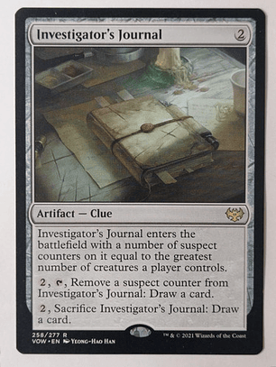 Carta Magic Investigator's Journal [innistrad] Mtg