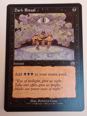 Carta Magic Dark Ritual [mercadian Masques] Mtg Instant