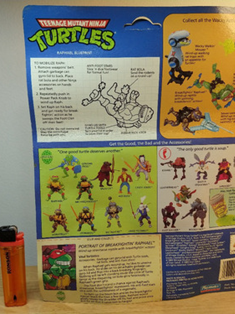 Breakfighting Raphael 1989 Tmnt ! Rafael Wacky Action 90s 7