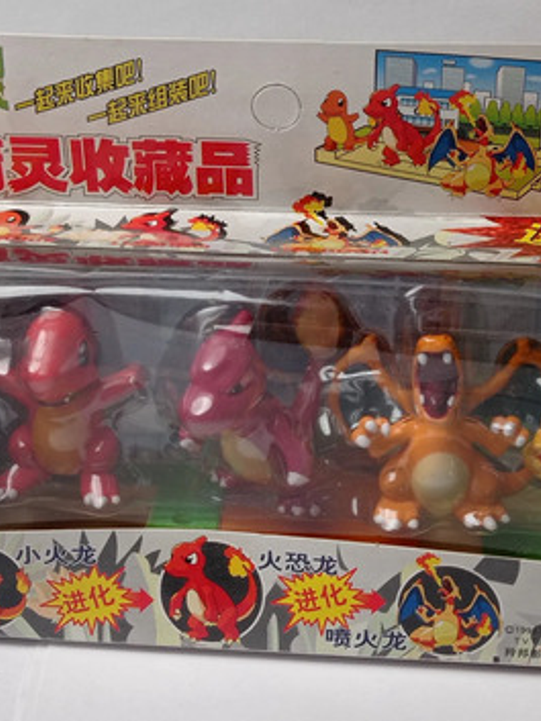 Charmander Evolution 1998 Tomy Pokemon Charmeleon Charizard 1