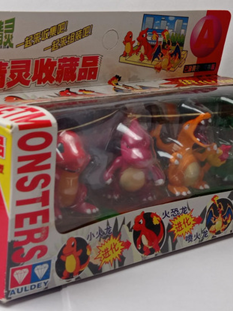 Charmander Evolution 1998 Tomy Pokemon Charmeleon Charizard 3