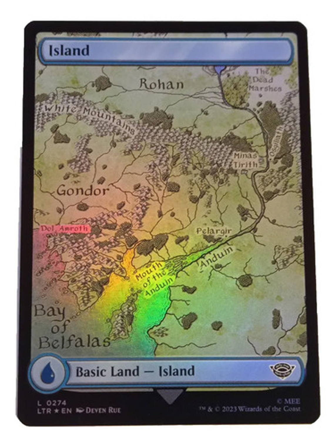 Carta Magic Lord Of The Rings Island Land (foil) Mtg Lotr 1