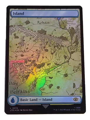Carta Magic Lord Of The Rings Island Land (foil) Mtg Lotr