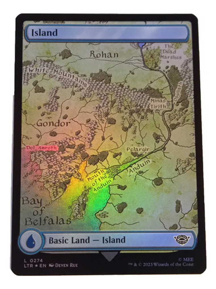 Carta Magic Lord Of The Rings Island Land (foil) Mtg Lotr 1