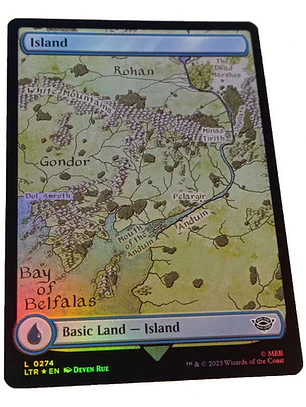 Carta Magic Lord Of The Rings Island Land (foil) Mtg Lotr
