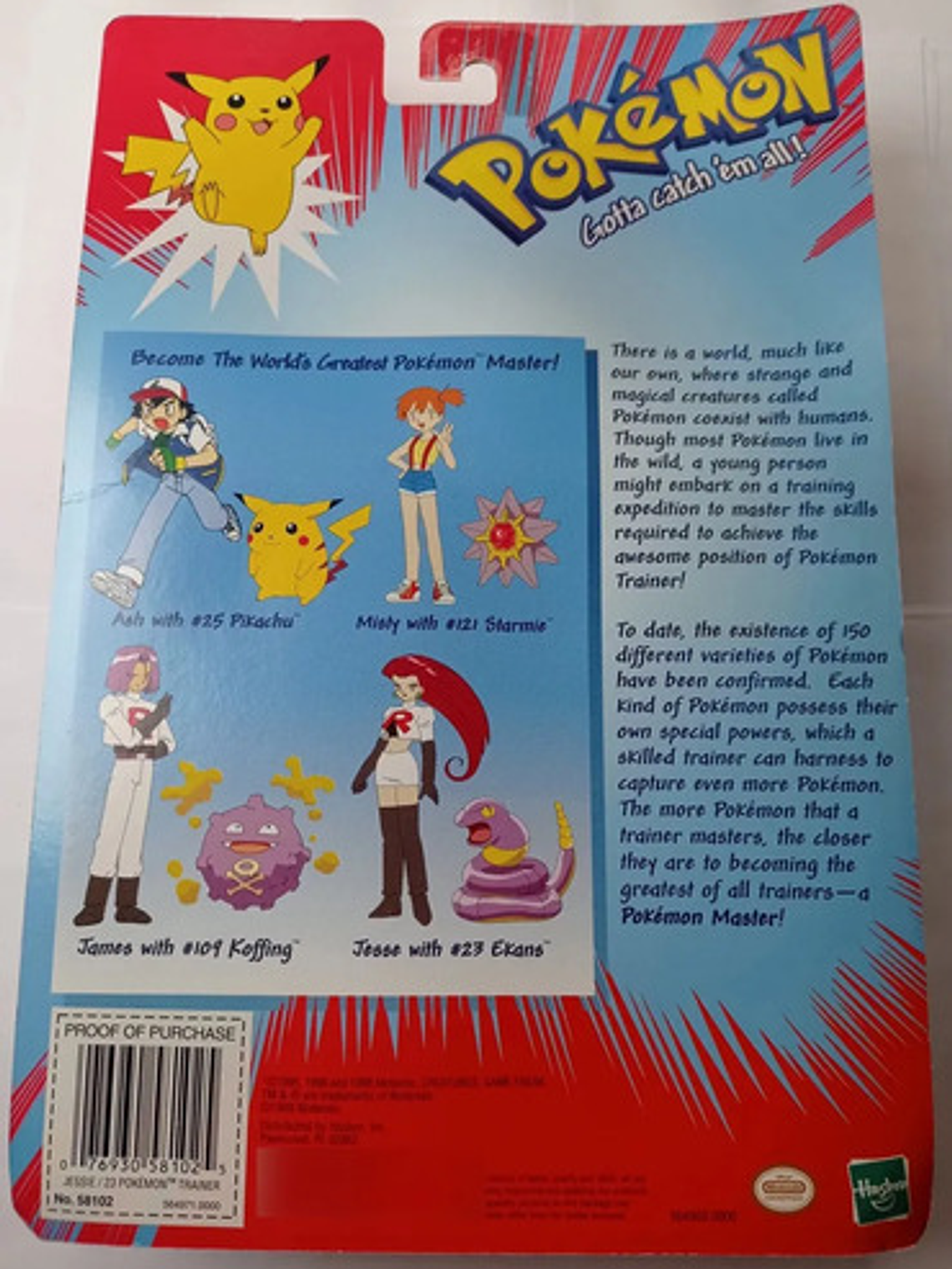Jesse Y Ekans 1999 Hasbro Pokemon Trainers Nintendo 5