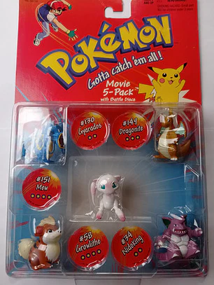 Growlithe + Nidoking + Mew + 1999 Hasbro Pokemon Nintendo