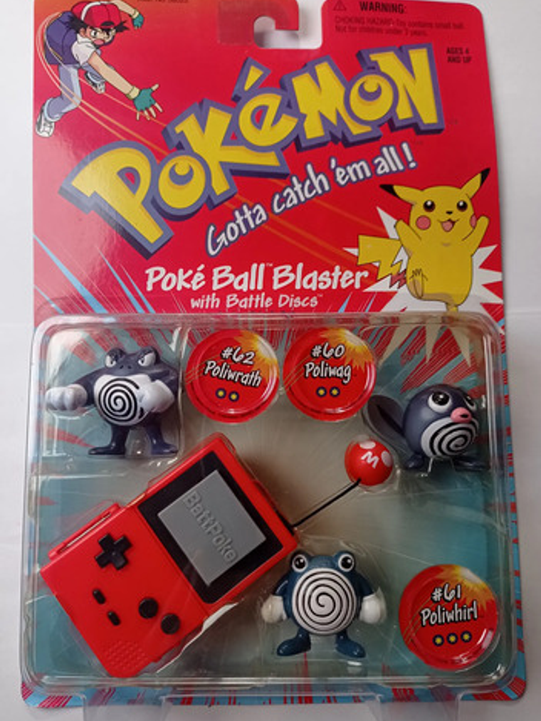 Poliwag + Poliwhirl + Poliwrath 1999 Hasbro Pokemon Nintendo 1