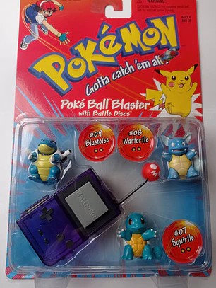 Squirtle + Wartortle + Blastoise 1999 Hasbro Pokemon Nintendo