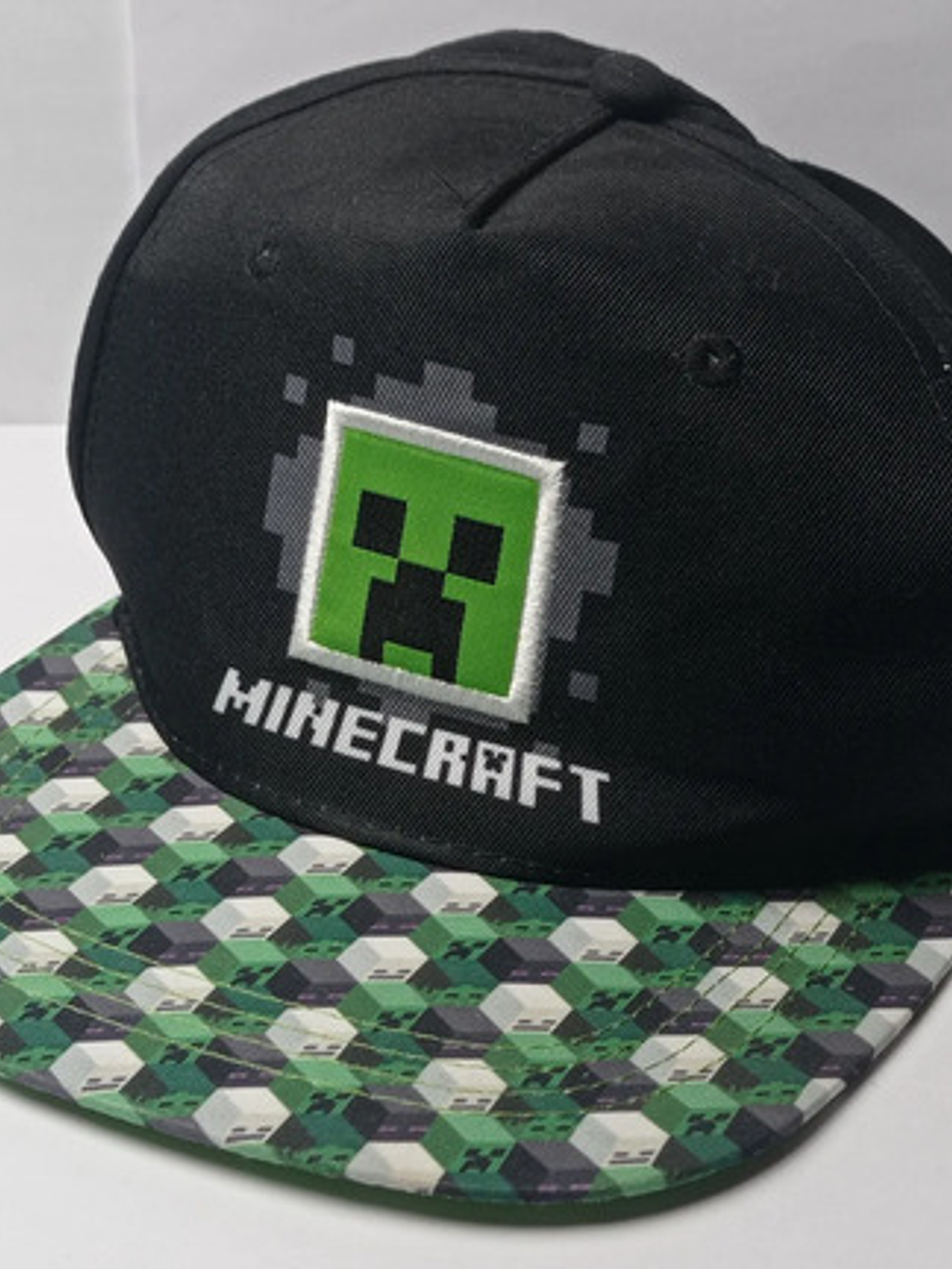 Gorra Jockey Minecraft Creeper Visera Plana Para Niño 1