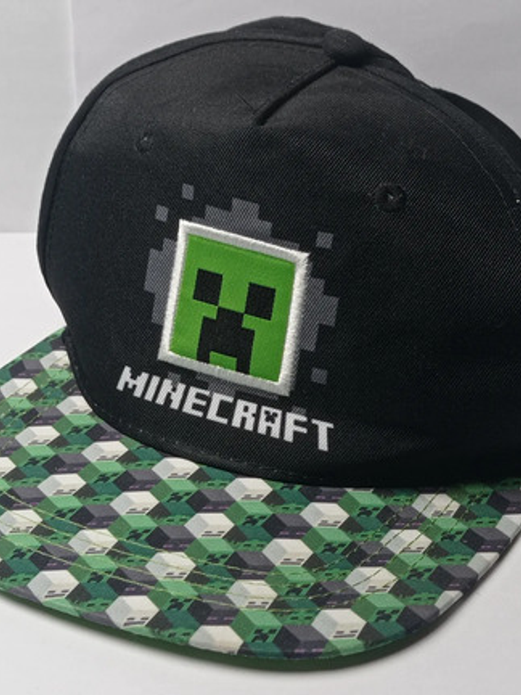 Gorra Jockey Minecraft Creeper Visera Plana Para Niño 1