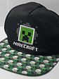 Gorra Jockey Minecraft Creeper Visera Plana Para Niño - Miniatura 1