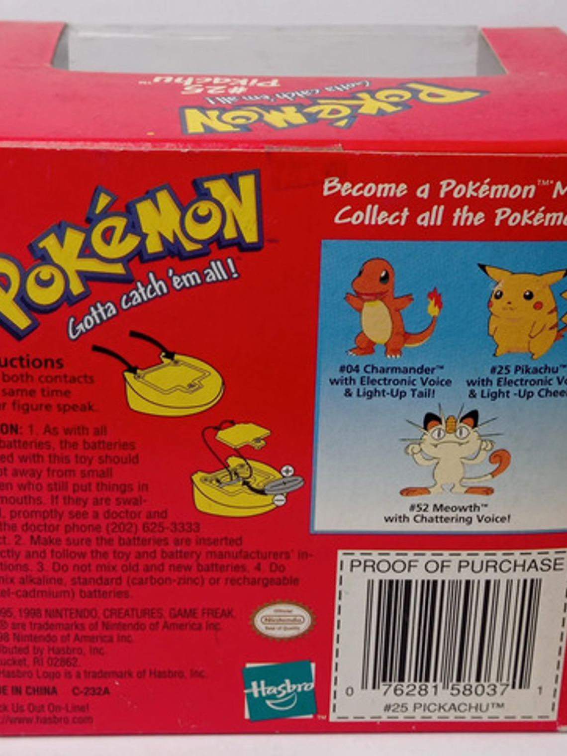 Pikachu 1998 Nintendo Hasbro Pokemon Electronic 4
