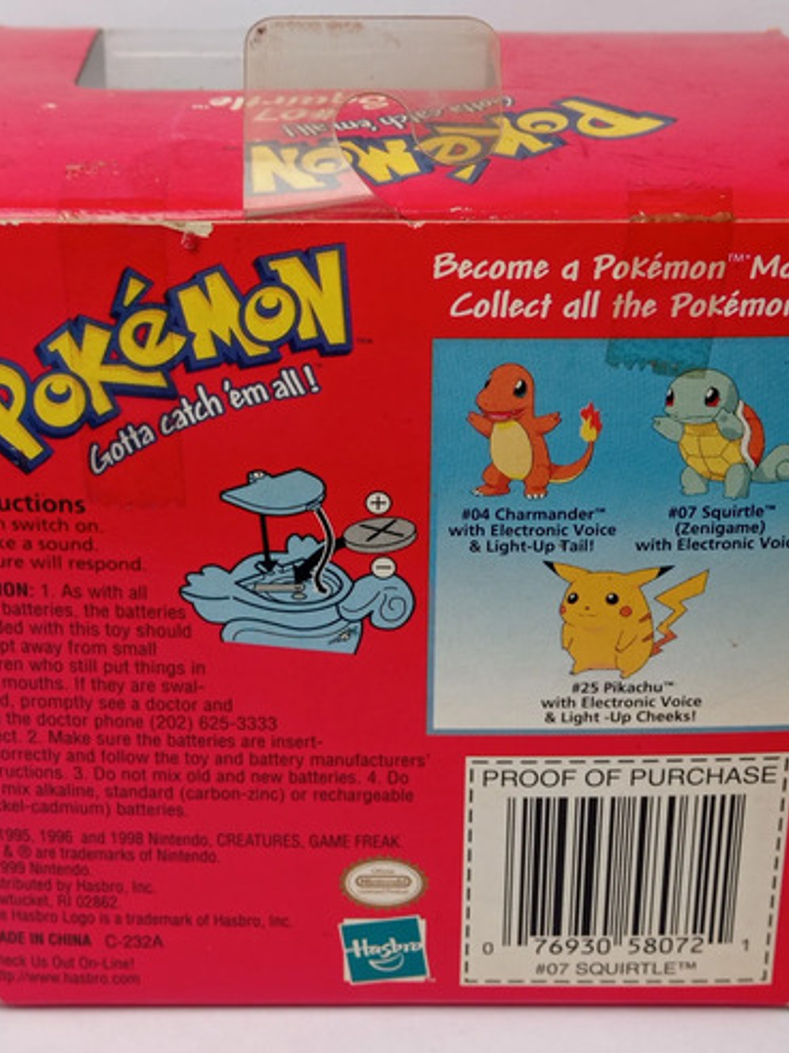 Squirtle 1999 Nintendo Hasbro Pokemon Electronic 4