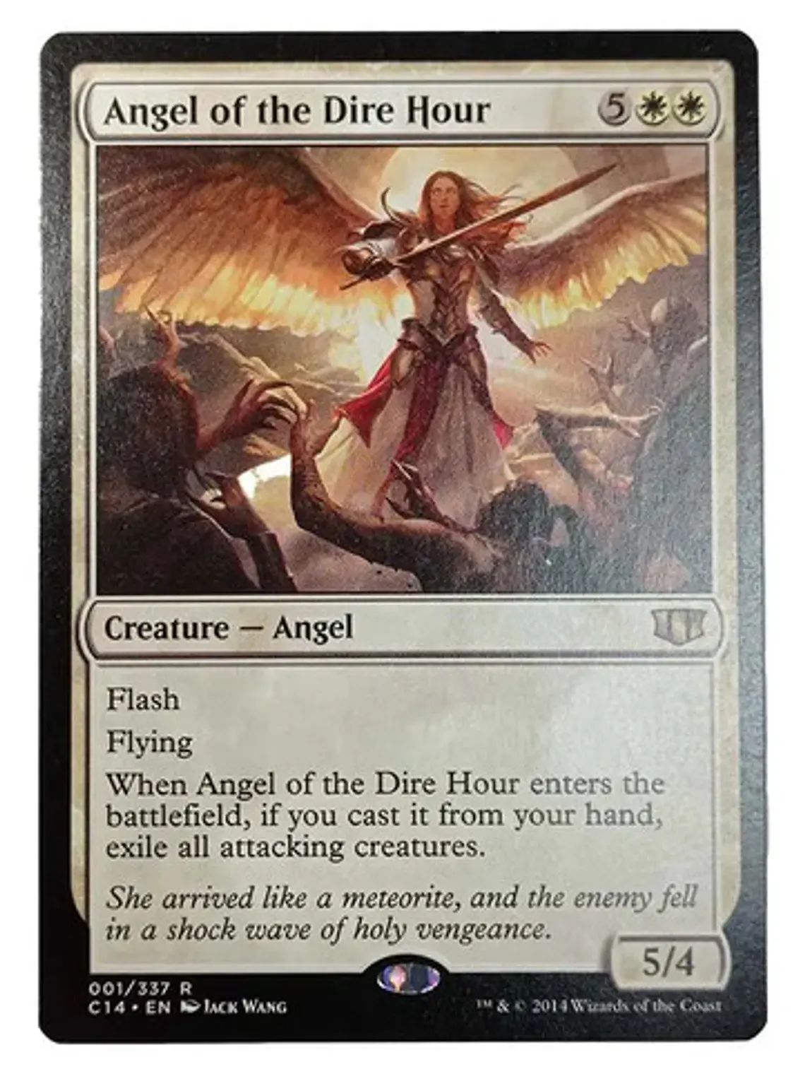 Carta Magic Angel Of The Dire Hour [m14] Mtg Angel 1