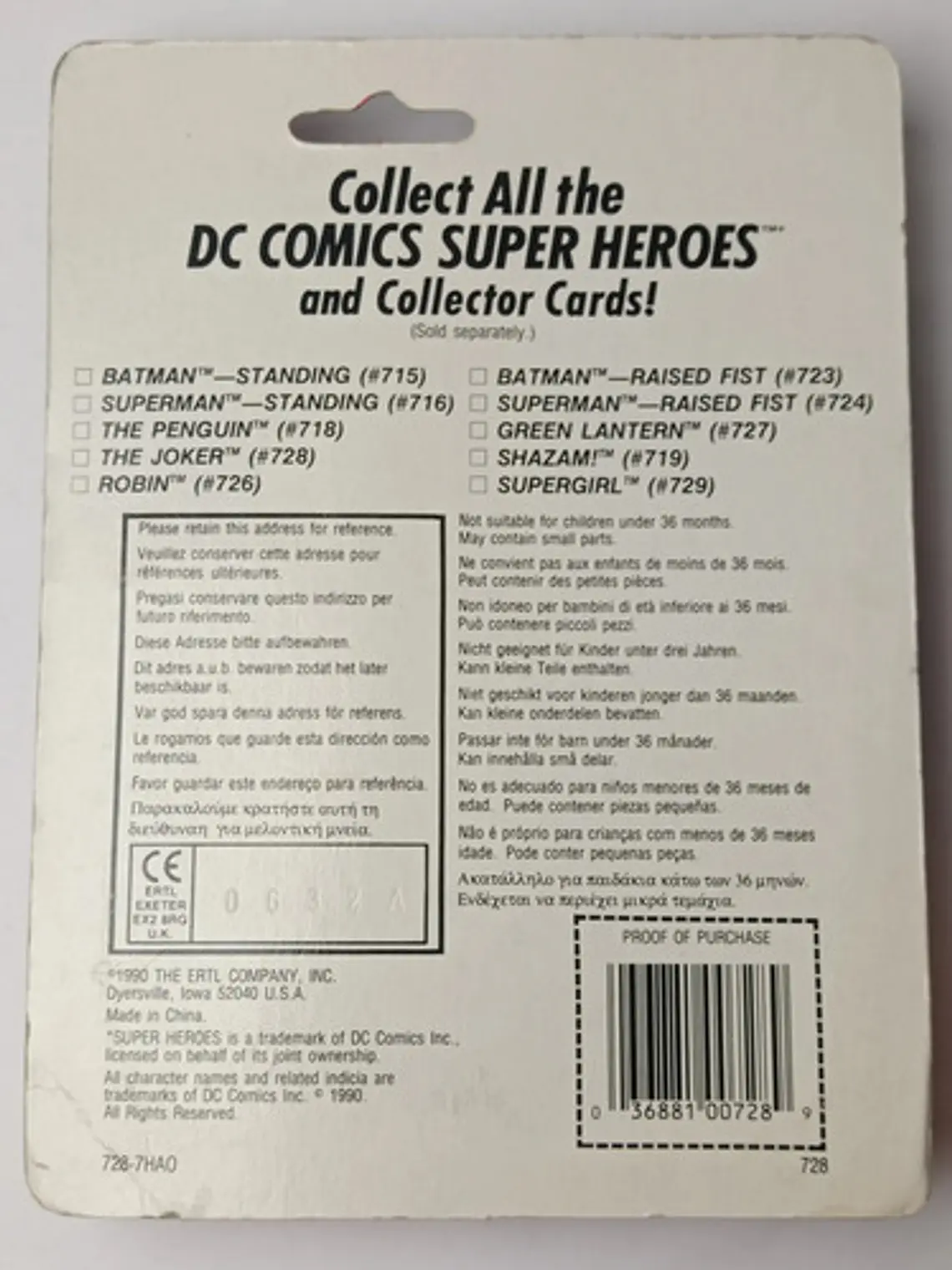 The Joker 1990 Batman Dc Comics Super Heroes Toy Biz 4