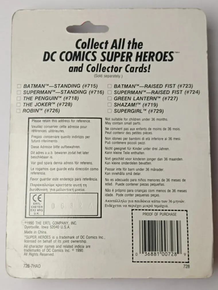 The Joker 1990 Batman Dc Comics Super Heroes Toy Biz 4