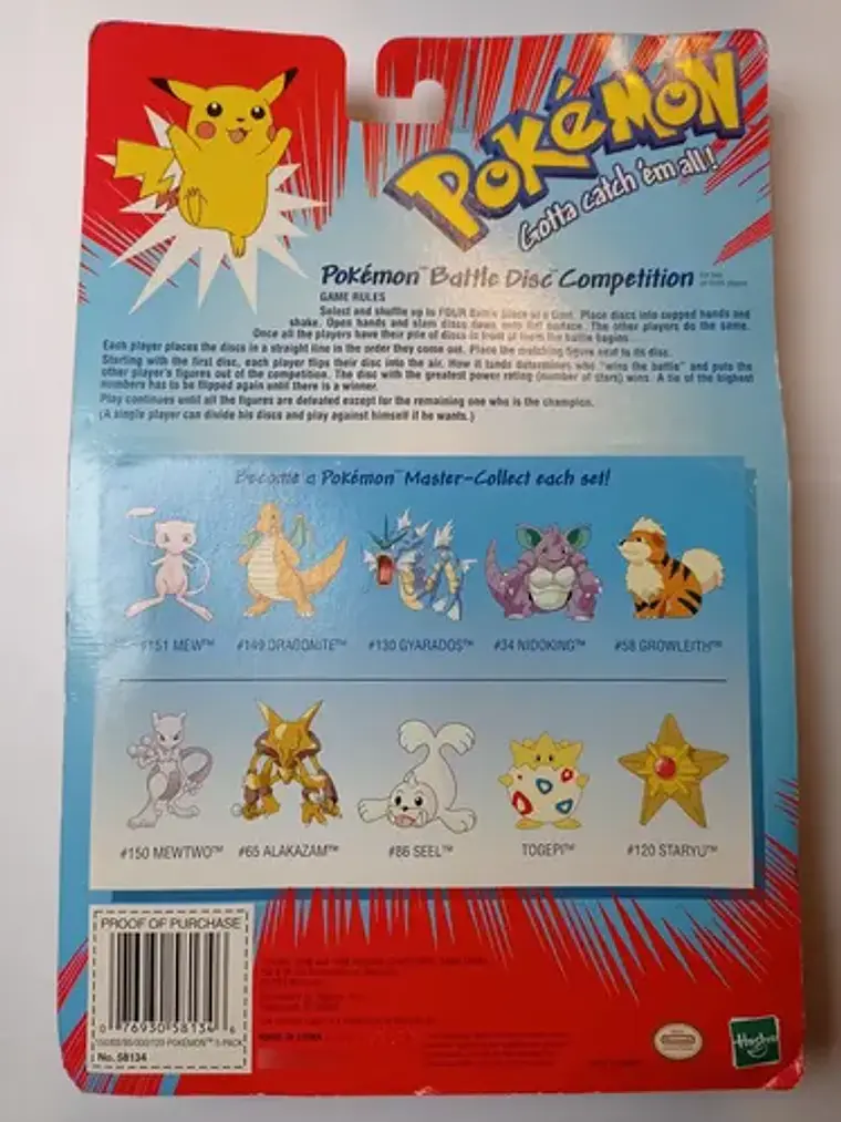 Staryu + Alakazam + Seel + 1999 Hasbro Pokemon Nintendo 7