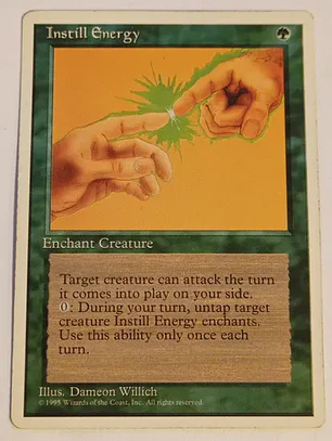 Carta Magic Instill Energy [4ed] Mtg Enchant Creature