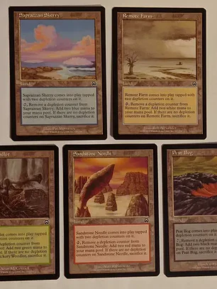 5 Cartas Magic Depletion Lands Cycle 1999 Mercadian Masques