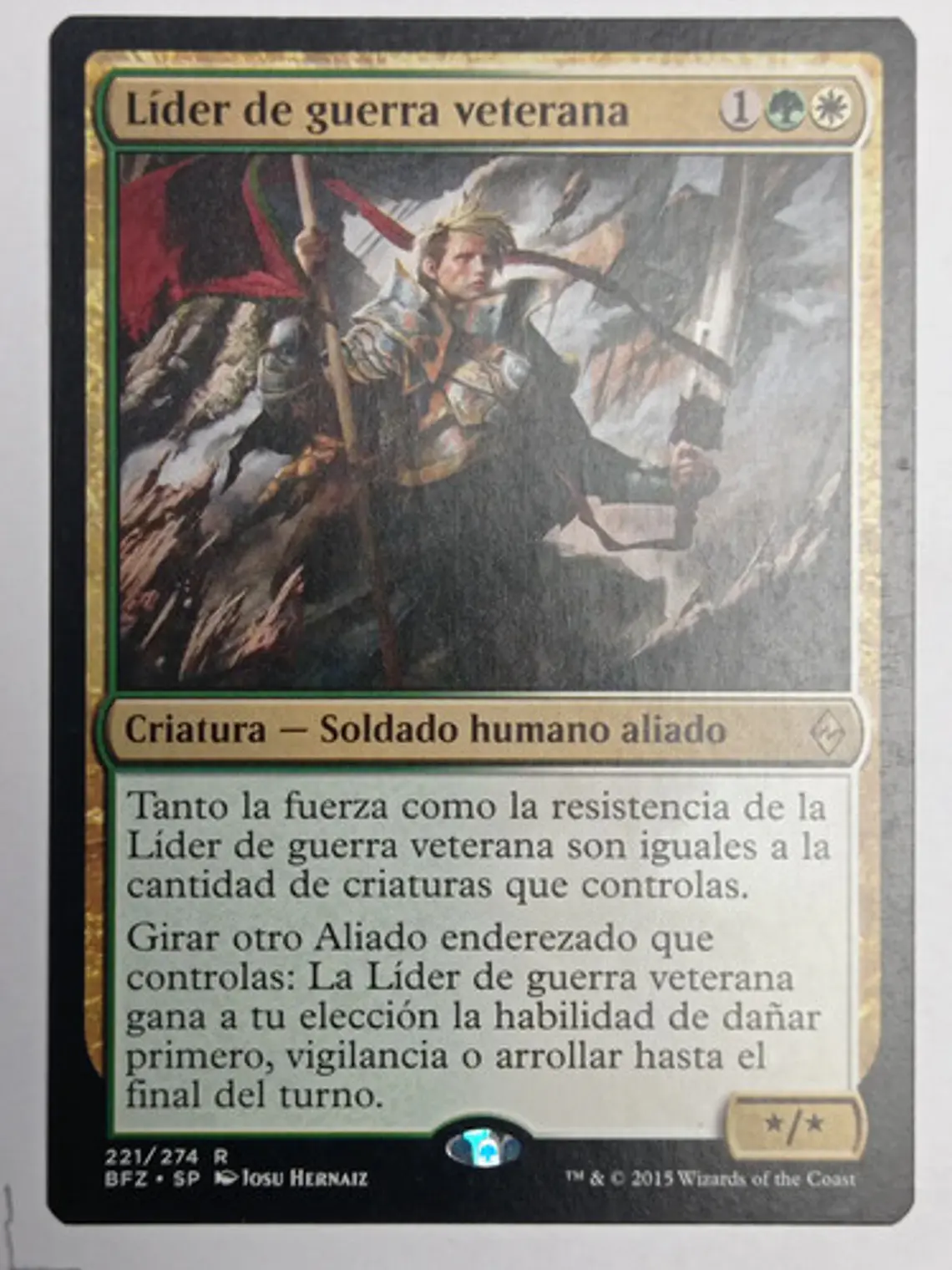 Lider De Guerra Veterana [zendikar] Mtg 1