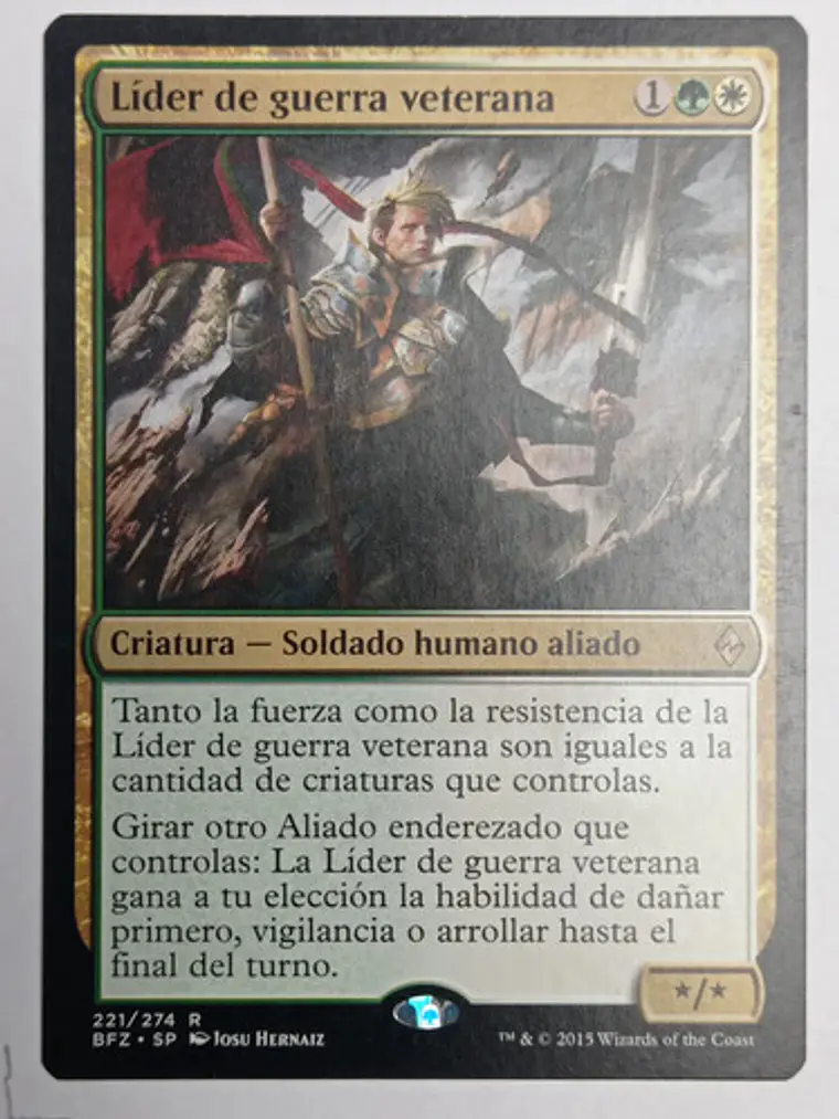 Lider De Guerra Veterana [zendikar] Mtg 1