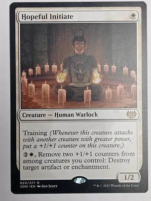 Carta Magic Hopeful Initiate [crimson Vow] Mtg