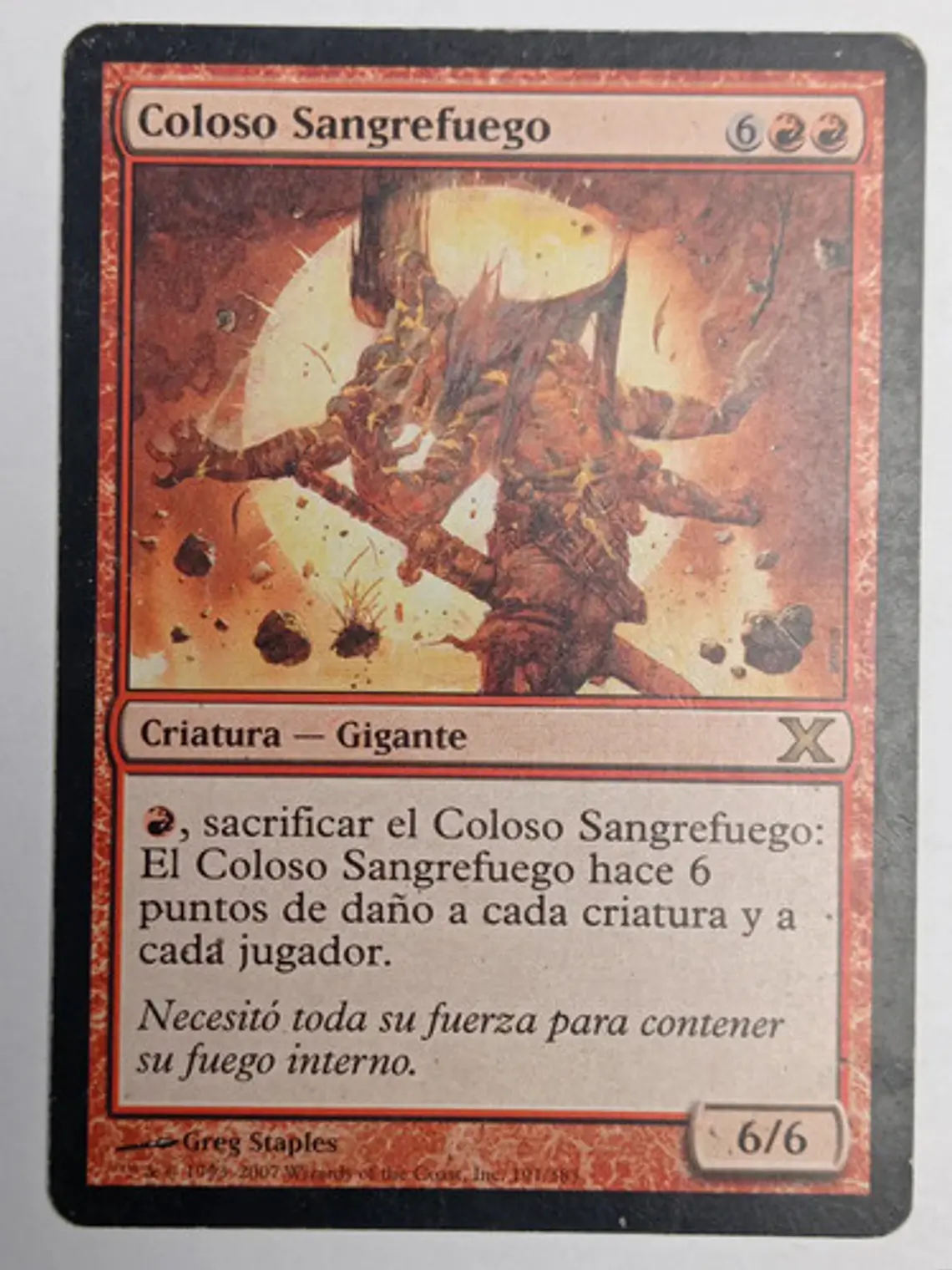 Carta Magic Coloso Sangrefuego [10ma] Mtg 1