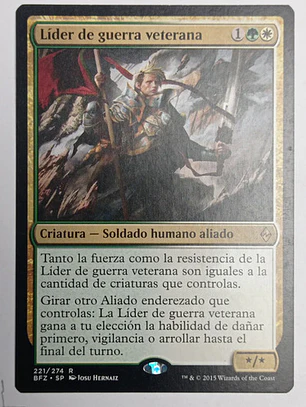 Carta Magic Lider De Guerra Veterana [zendikar] Mtg