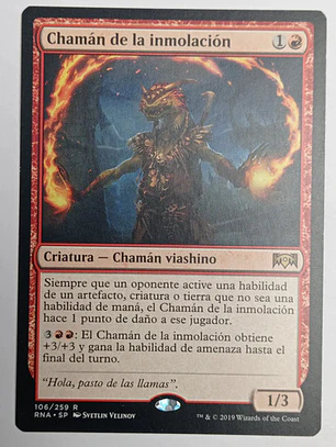 Carta Magic Chaman De La Inmolacion [ravnica Allegiance] Mtg