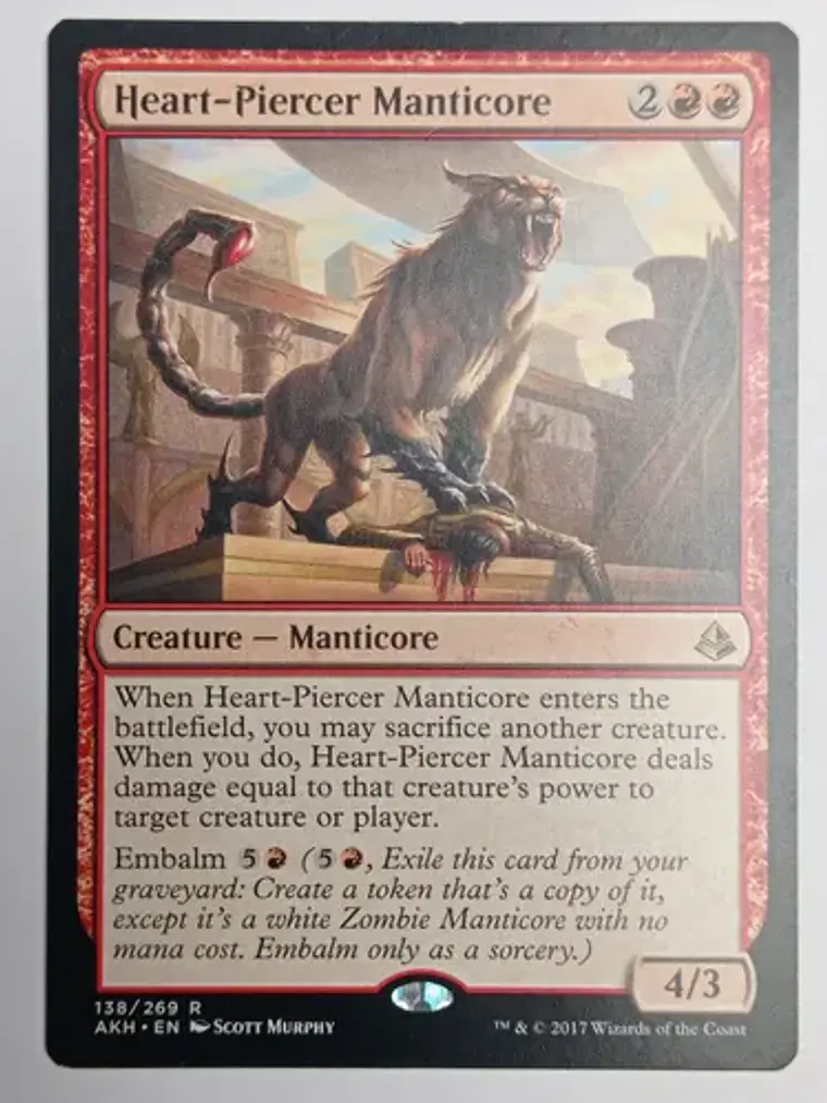 Carta Magic Heart-piercer Manticore [amonkhet] Mtg 1