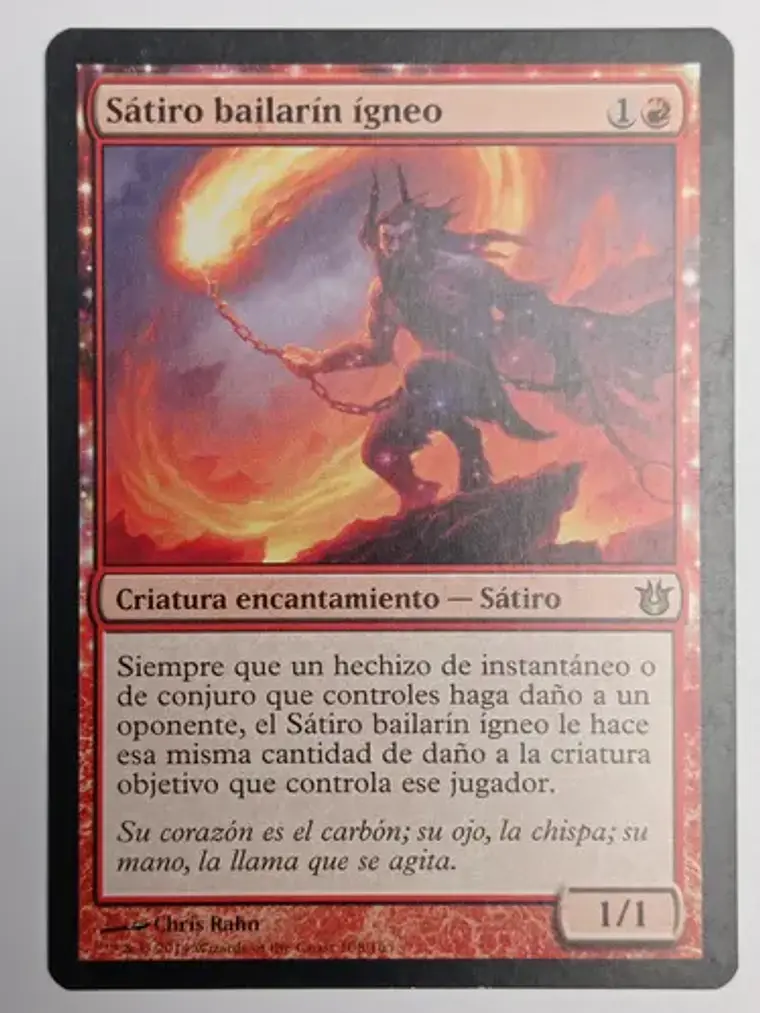 Carta Magic Satiro Bailarin Igneo [born Gods] Mtg 1