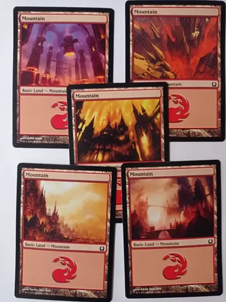 Magic The Gathering Lands 5x Mountain Return To Ravnica Mtg 1