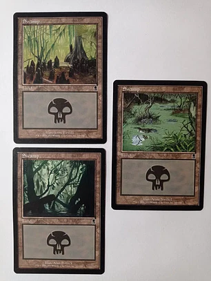 Magic The Gathering Lands 3x Swamp Odyssey Mtg