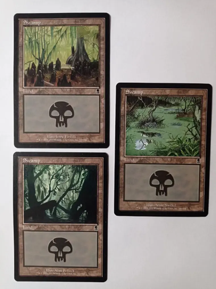 Magic The Gathering Lands 3x Swamp Odyssey Mtg 1