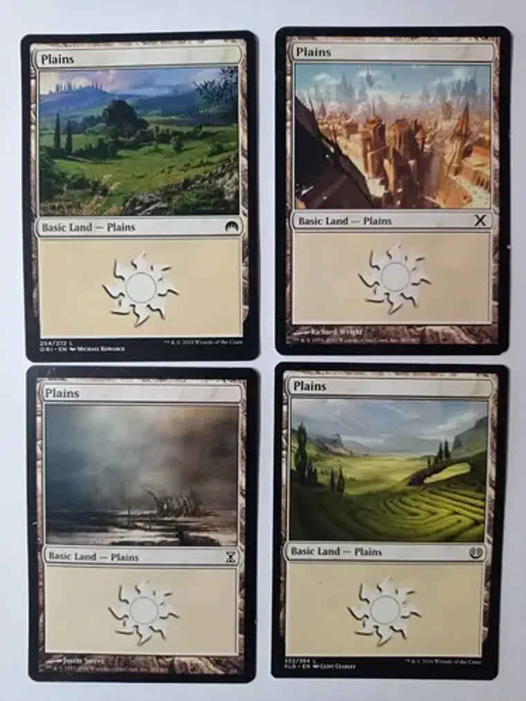Magic The Gathering Lands 4x Plains Mix Origins+ Mtg 1