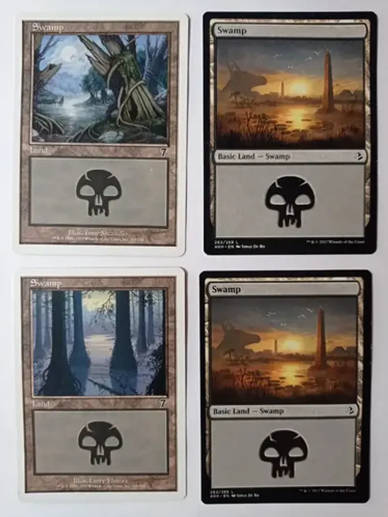 Magic The Gathering Lands 4x Swamp Mix 7ma+ Mtg 1
