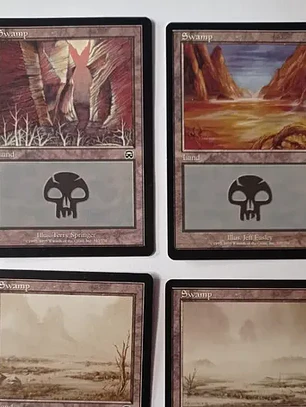 Magic The Gathering Lands 4x Swamp Mercadian Masques Mtg