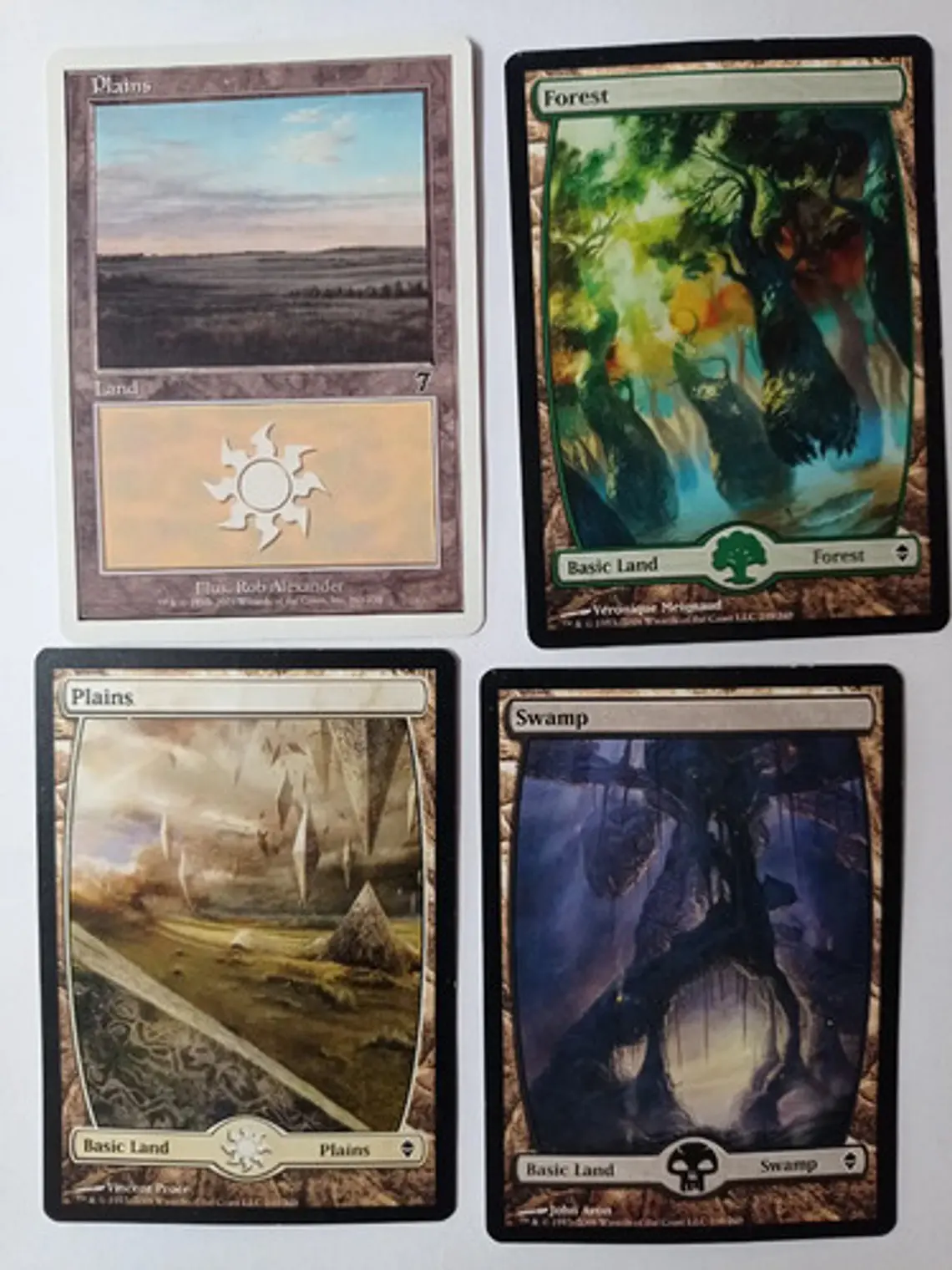 Magic The Gathering Lands 4x Plains+ Mix Zendikar+ Mtg 1