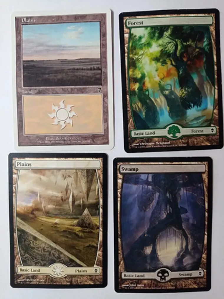 Magic The Gathering Lands 4x Plains+ Mix Zendikar+ Mtg 1