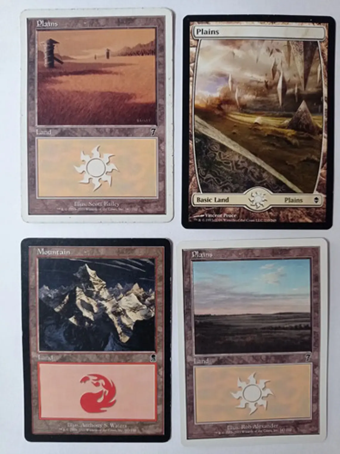 Magic The Gathering Lands 4x Plains Mountain Mix 7ma+ Mtg 1