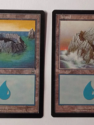 Magic The Gathering Lands 2x Island Mercadian Masques Mtg